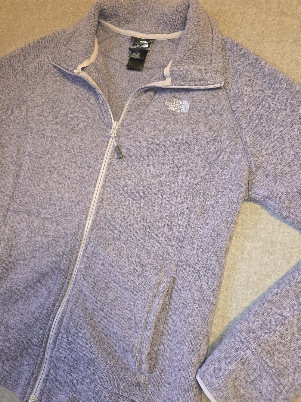 The North Face Women's Lavender Full-Zip Fleece Jacket Large